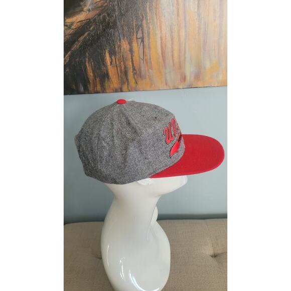 Vintage 90s Starter UNLV Runnin’ Rebels Wool Snapback Hat Gray Red NWT Made... - Picture 4 of 11